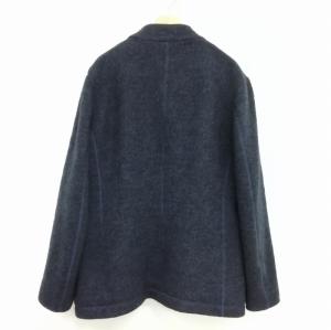 EPOCA UOMO ウール コットン ジャケット テーラード ブレザー シングル 2B 48 ネイビー