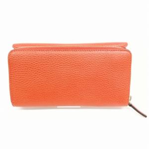 GUCCI 449397 インターロッキング GG レザー 長財布 オレンジ