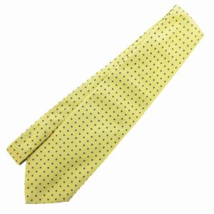 PAUL SMITH コレクション COLLECTION 美品 ネクタイ ビジネス 総柄 絹 シルク 黄 イエロー 紺 ネイビー