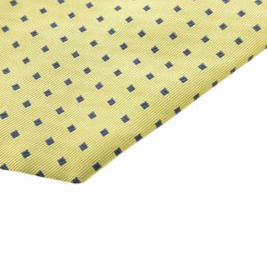 PAUL SMITH コレクション COLLECTION 美品 ネクタイ ビジネス 総柄 絹 シルク 黄 イエロー 紺 ネイビー