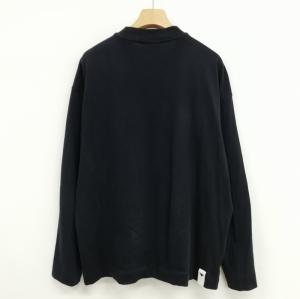 EMPORIO ARMANI 2023 ヘビーウエイト ジャージー ロゴ刺繍 トップス Tシャツ ロンT 長袖 M ブラック