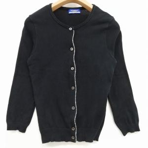 カーディガン ノバチェック 長袖 ブラック コットン M