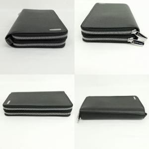 HUGO BOSS JA-16656 ダブルジップ ウォレット クラッチバッグ 2WAY 美品 ブラック