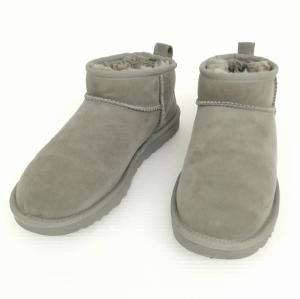 UGG australia 1116109 CLASSIC ULTRA MINI クラシック ウルトラミニ ムートン ブーツ 美品 24cm グレー系