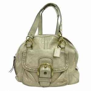 ハンドバッグ 手提げ メタリック レザー ゴールドカラー F13137