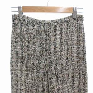 Theory 20SS CLEAN PANT ツイードパンツ ワイド ストレート 00 S ベージュ