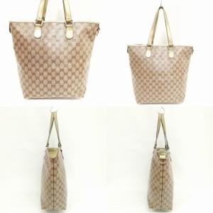 GUCCI 189896 GGプラス GGスプリーム トートバッグ PVCキャンバス ベージュ系