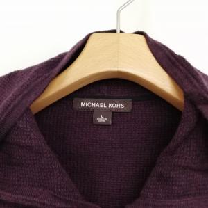 MICHAEL KORS CF86KJ45DD ニット ジップアップ パーカー トップス L バーガンディー系