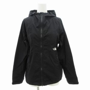 コンパクトジャケット COMPACTJACKET ジップアップ ロゴ刺繍 ワンポイント ナイロン M 黒 ブラック NPW71830