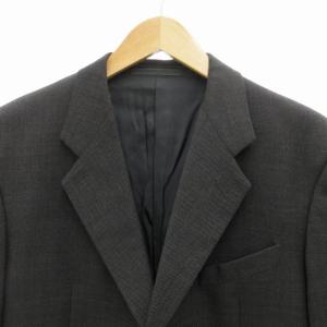 ARMANI COLLEZIONI テーラードジャケット ブレザー カシミヤ混 ノーベント 総裏地 シングル ドット柄 52 XL グレー