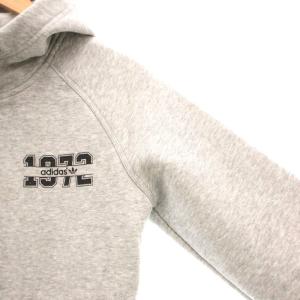adidas Originals パーカー フーディ トレフォイル フルジップ L グレー