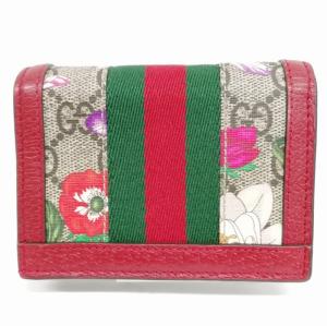 GUCCI 523155 GGマーモント オフィディア シェリーライン フローラル コンパクト ウォレット