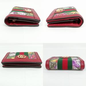 GUCCI 523155 GGマーモント オフィディア シェリーライン フローラル コンパクト ウォレット