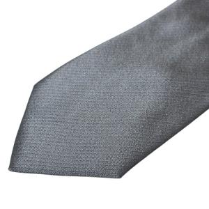 タグ付き ネクタイ レギュラータイ シルク100% スラッシュストライプ ビジネス グレー X