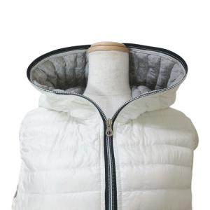 DUVETICA ダウンベスト フルジップ フード ポリアミド 42 日本サイズL相当 白 ホワイト X