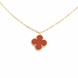 Van Cleef & Arpels VCARN59M00 スウィートアルハンブラネックレス ローズゴールド カーネリアン