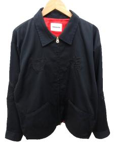 ベトジャン ダブルジップ ブルゾン 刺繍 M 黒 ブラック