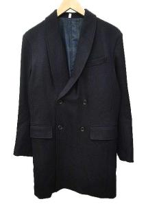 ROTTWEILER ショールカラー コート チェスターコート ウール SHAWL COLLAR COAT RTW15A-1006 ウール S 黒