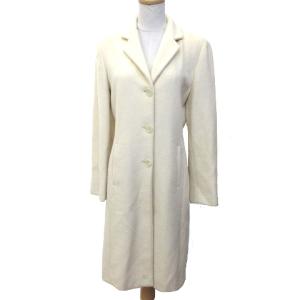 チェスターコート ロング カシミヤ混 Classics 36 S 白 ホワイト