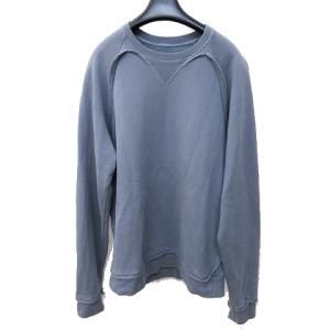 18SS エルボーパッチ インサイドアウト スウェット トレーナー ラグラン XL 48 アイス グレー