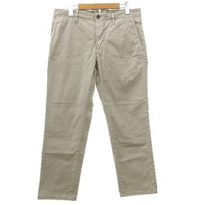 パンツ スラックス テーパード スリムフィット コットン ストレッチ 34 グレー