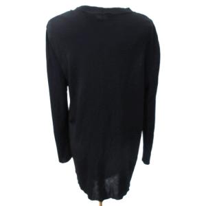 CELINE 90S ニットカーディガン パイピング ビット柄 シルク ヴィンテージ 44 13号