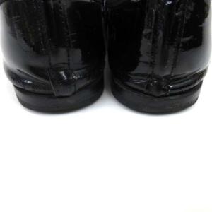 Repetto バレエシューズ ローヒール フラット エナメルレザー ストラップ 37.5 23.7cm 黒 ブラック