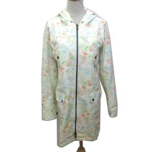 lucien pellat finet AA コート フード ロング スカル総柄 コットン S 白 ホワイト