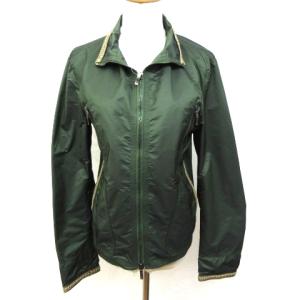Ermanno Scervino ブルゾン ジャケット サテン パイピング 国内正規 イタリア製 46 L 緑 グリーン IBS93 C010908