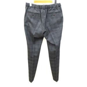 TOMORROWLAND 19AW パンツ ストレッチフランネル イージースラックス ジップ 63-04-95-04304 チェック ウール S グレー
