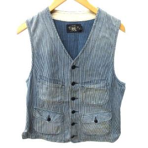 ラルフローレン STRIPE VEST S ブルー