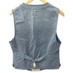 RRL ラルフローレン STRIPE VEST S ブルー