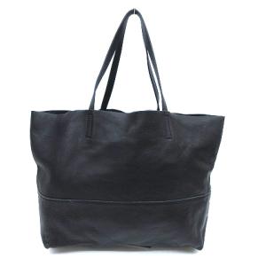 marco masi トートバッグ ソフト レザー A4サイズ対応 肩掛け可 黒 ブラック