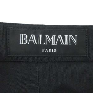 BALMAIN ハーフ カーゴパンツ ツイル バイカー 国内正規 コットン 32 L 黒 ブラック