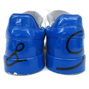 DOLCE&GABBANA スニーカー ロゴ CS1520 エナメル 切替 バイカラー