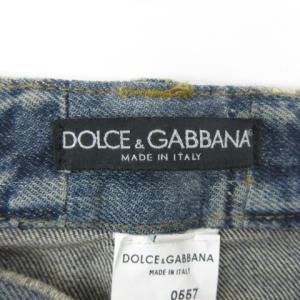 DOLCE&GABBANA デニムパンツ ローライズ リペア加工 40 M インディゴ 