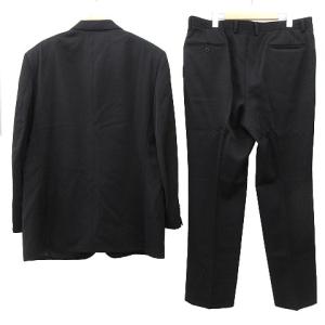 REGAL スーツ セットアップ 上下 シングル 2B 総裏地 ウール ビジネス フォーマル XL 黒 ブラック R031426