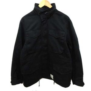 ROTTWEILER 20AW M-65 フィールドジャケット バックロゴ プリント フード RW20A0102 コットン L 黒 ブラック C031218