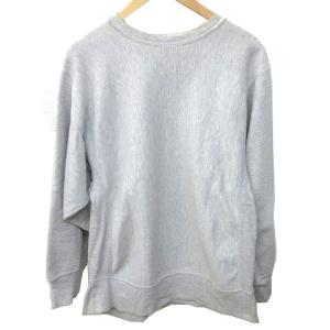 Champion 80S リバースウィーブ トレーナー 染み込みプリント カレッジロゴ トリコタグ スウェット ヴィンテージ XL ライトグレー