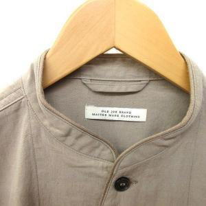 OLD JOE 191oj-sh04 long tail night shirts バンドカラー シルク リネン混