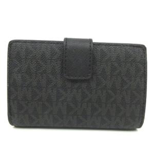 MICHAEL KORS 二つ折り財布 ジェットセットトラベル ロゴ ジップ コイン ウォレット 黒 ブラック