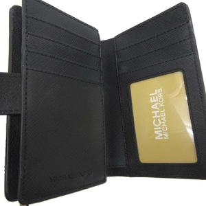 MICHAEL KORS 二つ折り財布 ジェットセットトラベル ロゴ ジップ コイン ウォレット 黒 ブラック