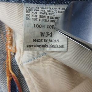 STANDARD CALIFORNIA デニム パンツ ジーンズ ジップ SD 5-Pocket Denim S905 セルビッジ リペア加工 コットン 大きいサイズ