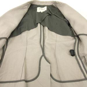 ISABEL MARANT ETOILE テーラードジャケット 1B リネン混 背抜き 1 ライトグレー R041605