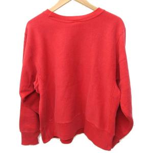 Champion 80S リバースウィーブカレッジプリントスウェットトレーナー レッド