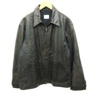 レザー ジャケット カーフレザー 46 L ダークブラウン