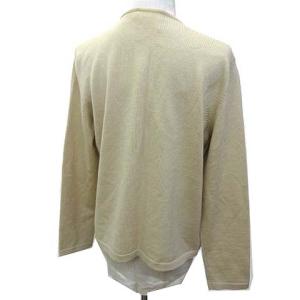 Salvatore Ferragamo シルク切替ニットカーディガン ベージュ