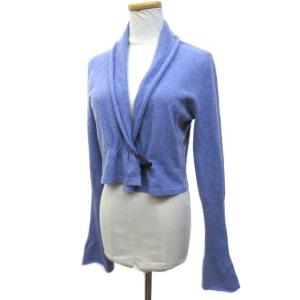 カーディガン カシミヤ パープル