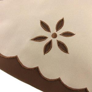 M'S GRACY フラワー刺繍ミニシフォンワンピース ベージュ