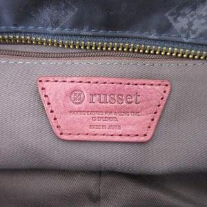 russet モノグラムハンドバッグ ネイビー